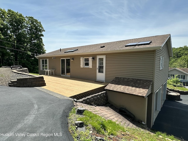 50 County Rte 26, Coxsackie, NY 12192 - rear view of house with a wooden deck and a shingled roof