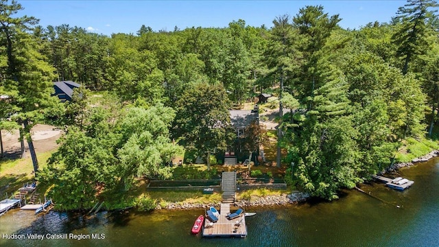 162 Methodist Farm Rd, Averill Park, NY 12018 - drone / aerial view of a large body of water and a heavily wooded area