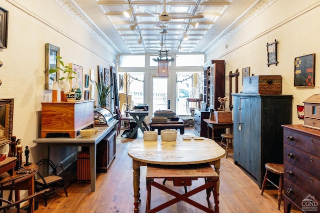 526-528 Warren St, Hudson, NY 12534 - dining area featuring light wood-style flooring