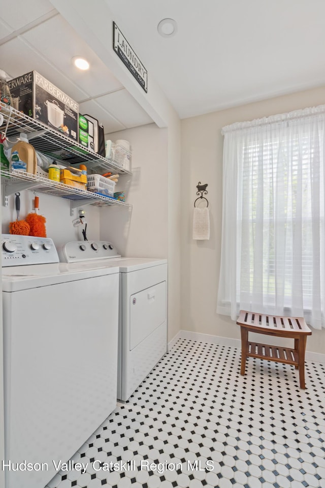 279 Maybie Rd, Gilboa, NY 12076 - laundry area with washing machine and dryer and recessed lighting