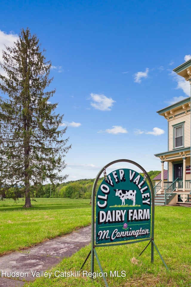 279 Maybie Rd, Gilboa, NY 12076 - community sign with a yard
