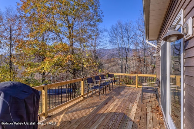 deck with grilling area