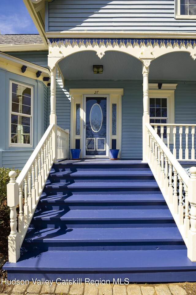 27 Sands Ave, Milton, NY 12547 - property entrance featuring a porch
