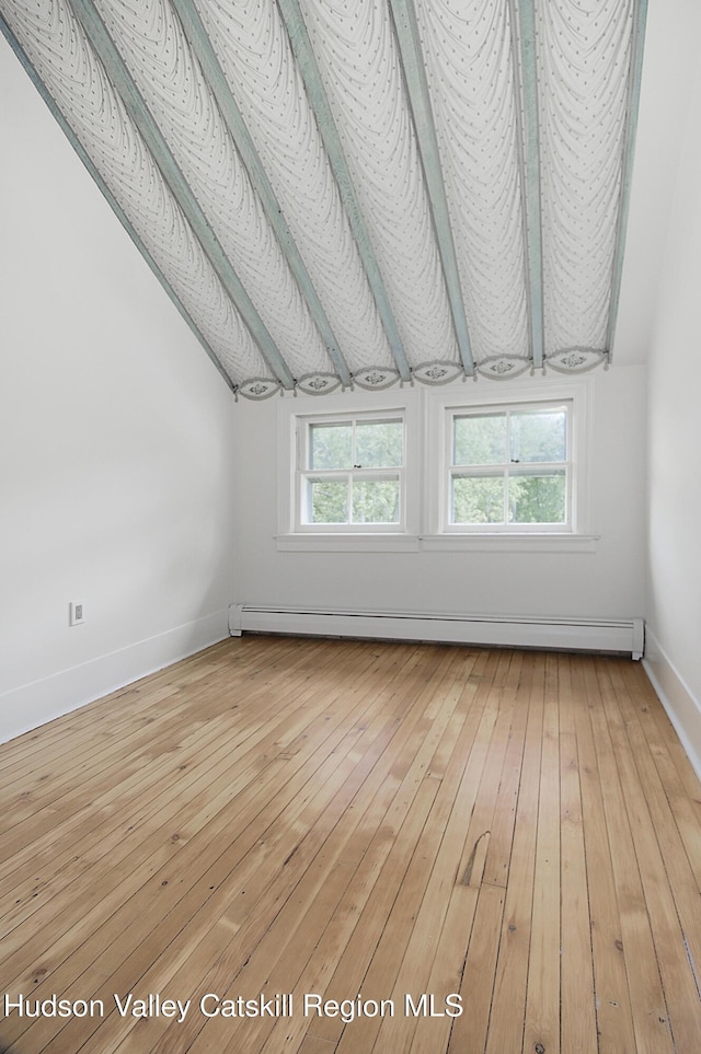 55 Leggett Rd, Stone Ridge, NY 12484 - additional living space featuring light wood-style floors, a baseboard heating unit, and baseboards