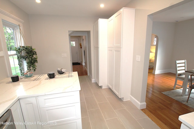 hall featuring light hardwood / wood-style floors