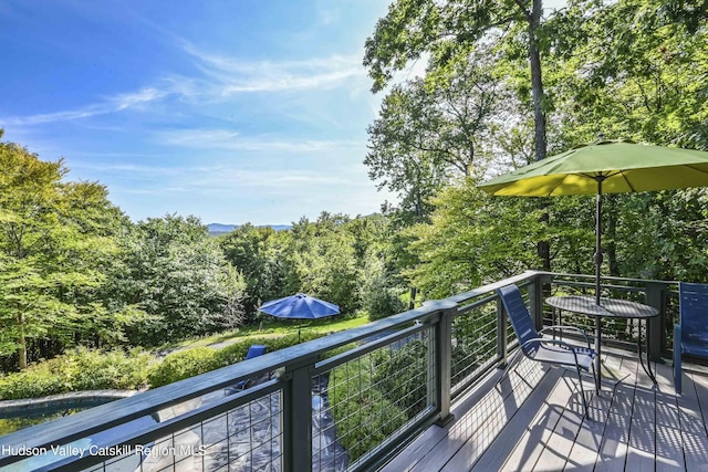 view of wooden deck