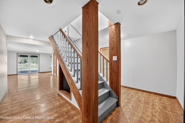 172 Shields Rd, Red Hook, NY 12571 - stairs with wood finished floors and recessed lighting