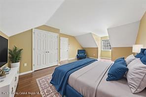 172 Shields Rd, Red Hook, NY 12571 - bedroom with vaulted ceiling and wood finished floors