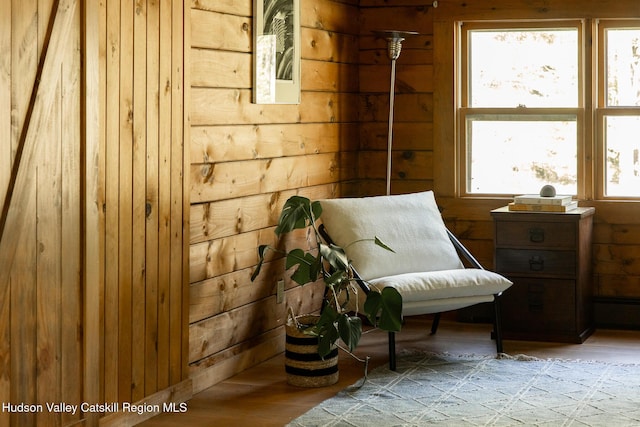 88 S Durham Estates Rd, Cairo, NY 12405 - sitting room featuring wood walls and wood finished floors