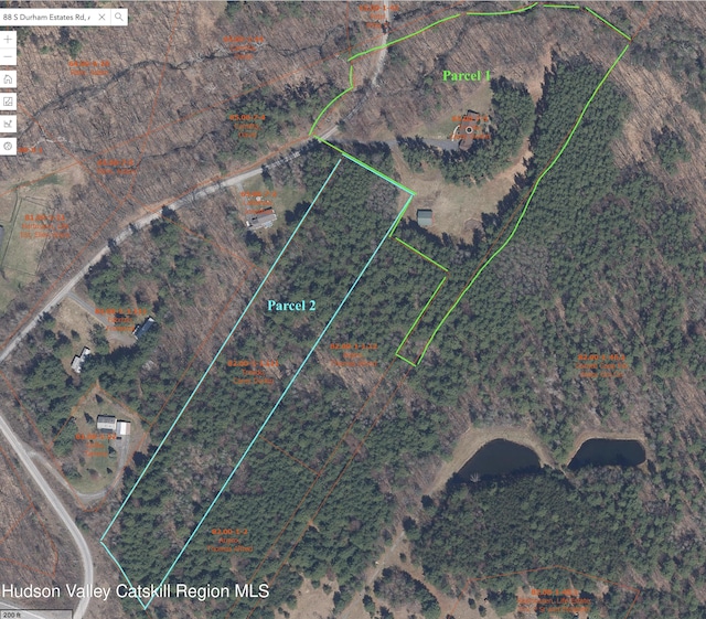 88 S Durham Estates Rd, Cairo, NY 12405 - map / location featuring property parcel outlined
