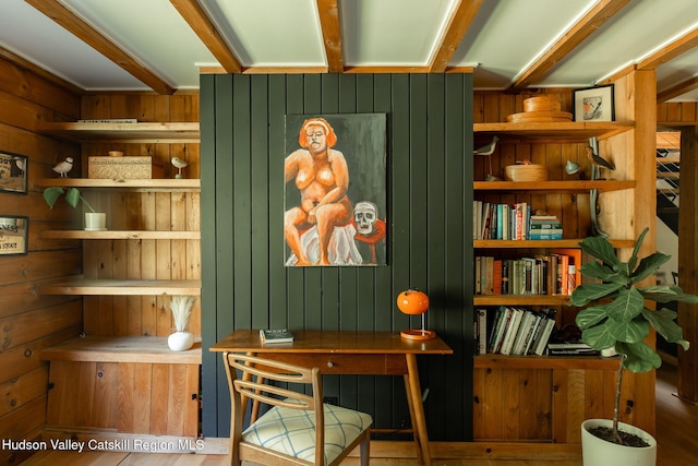 88 S Durham Estates Rd, Cairo, NY 12405 - office space with wooden walls and wood finished floors