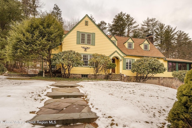 view of cape cod home