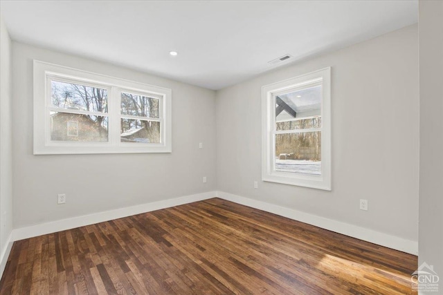 36 Perrines Bridge Rd, Rosendale, NY 12486 - empty room with dark wood-type flooring, baseboards, and recessed lighting