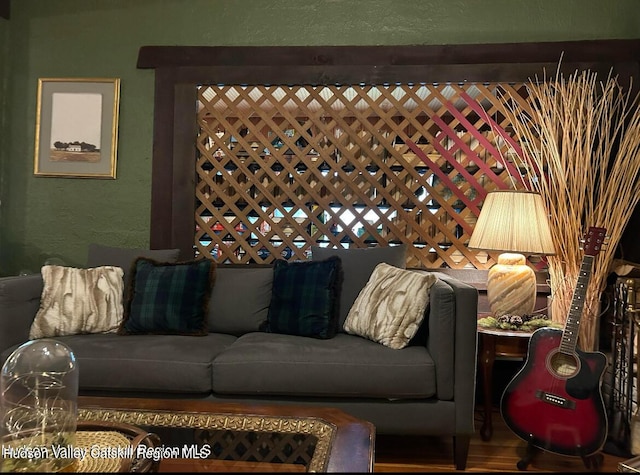 living room featuring hardwood / wood-style flooring