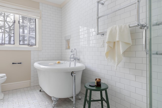 196 Wellington Ln, Cooperstown, NY 13326 - full bathroom featuring a freestanding bath and toilet