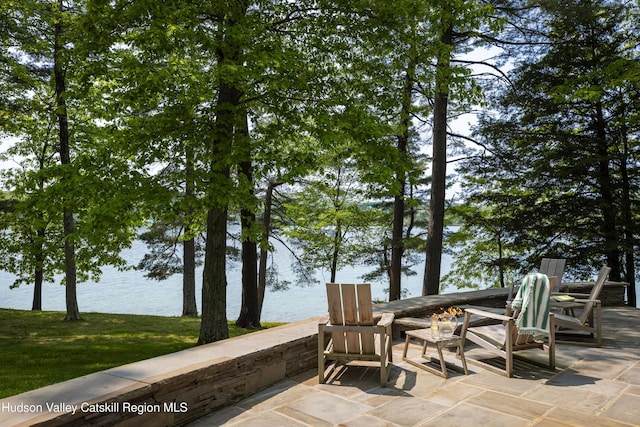 196 Wellington Ln, Cooperstown, NY 13326 - view of patio featuring a water view