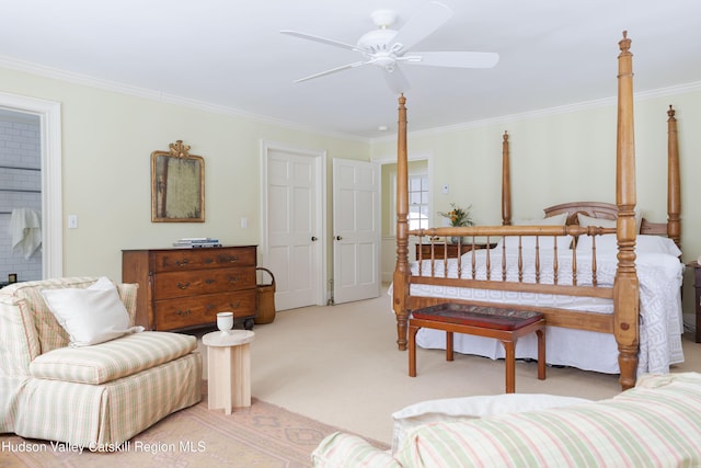 196 Wellington Ln, Cooperstown, NY 13326 - bedroom with ornamental molding and light colored carpet