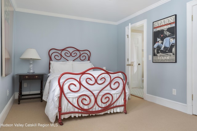 196 Wellington Ln, Cooperstown, NY 13326 - carpeted bedroom featuring ornamental molding and baseboards