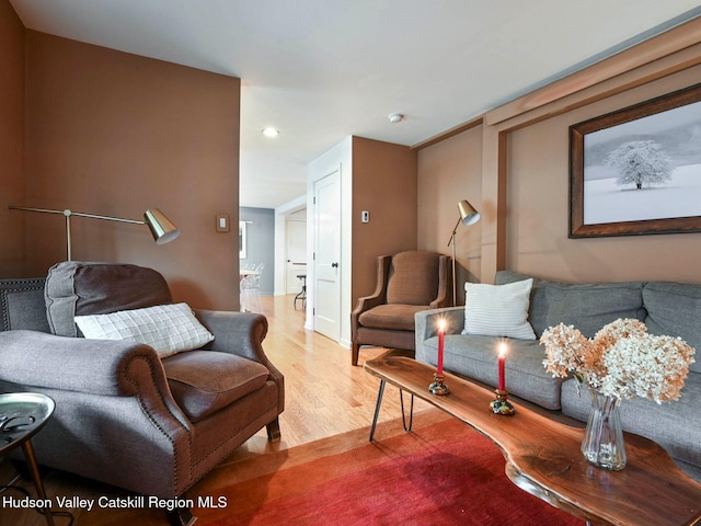 66 Maple Ave, Hunter, NY 12442 - living area with light wood finished floors and recessed lighting