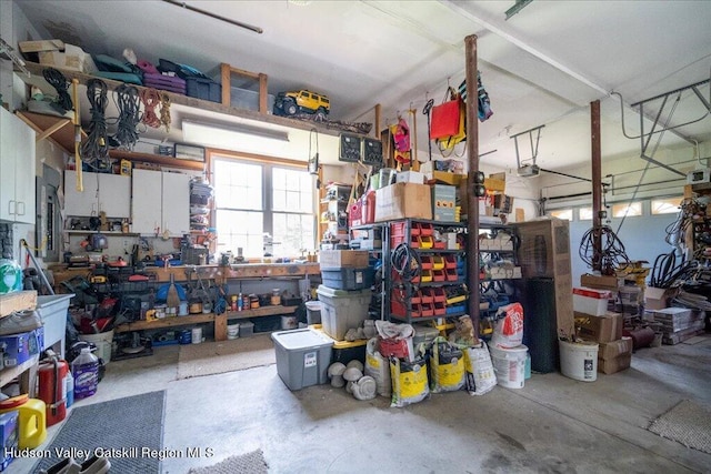 424 Joys Ln, Hurley, NY 12443 - garage featuring a workshop area