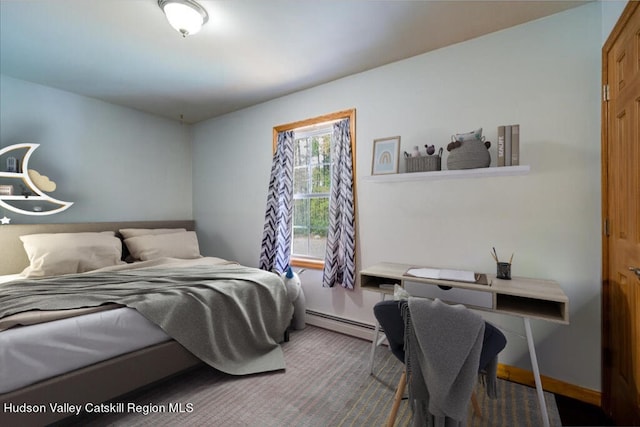 424 Joys Ln, Hurley, NY 12443 - bedroom with baseboard heating and baseboards