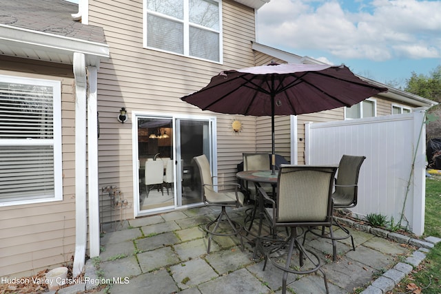 view of patio / terrace featuring outdoor dining space