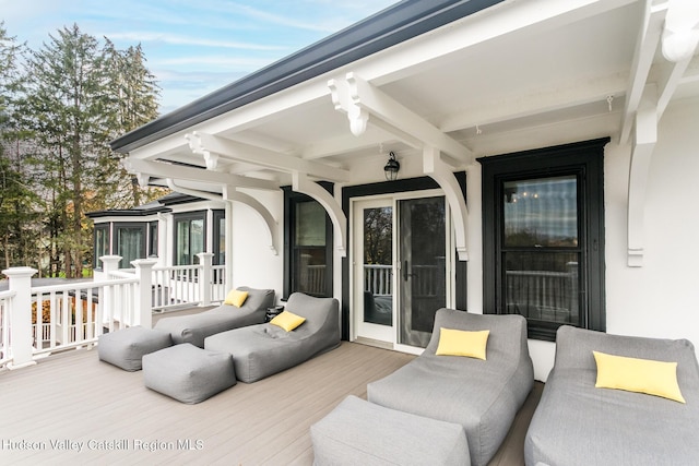 9 Chambers Rd, West Park, NY 12493 - wooden terrace featuring a sunroom