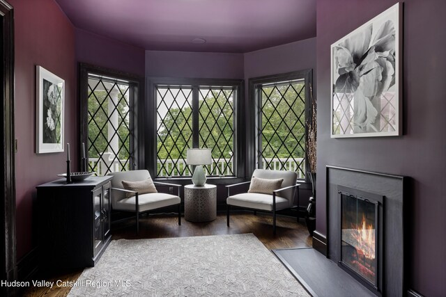 9 Chambers Rd, West Park, NY 12493 - sitting room featuring wood finished floors and a glass covered fireplace