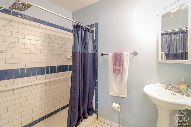 32 Harvey Mountain Rd, Austerlitz, NY 12017 - bathroom with tiled shower and a sink