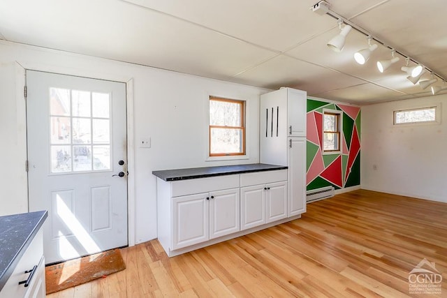 32 Harvey Mountain Rd, Austerlitz, NY 12017 - foyer entrance featuring track lighting, baseboard heating, light wood-style floors, and plenty of natural light