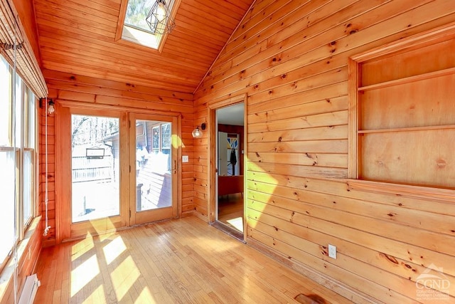 32 Harvey Mountain Rd, Austerlitz, NY 12017 - unfurnished sunroom with lofted ceiling and a skylight