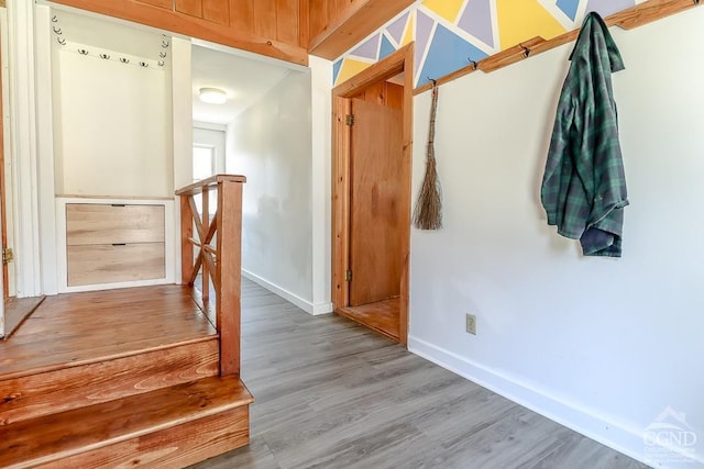 32 Harvey Mountain Rd, Austerlitz, NY 12017 - stairs with wood finished floors and baseboards