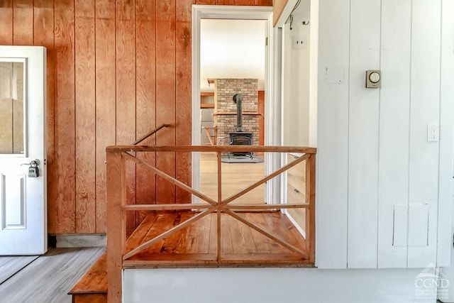 32 Harvey Mountain Rd, Austerlitz, NY 12017 - detailed view of wooden walls and a wood stove
