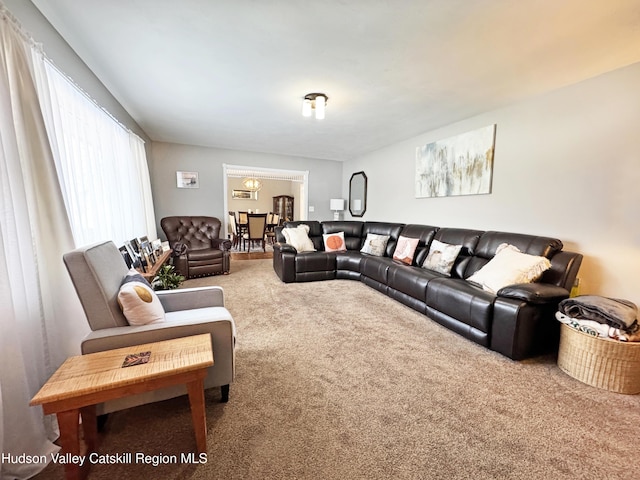 view of carpeted living room