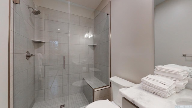 292 S St Unit 2, Windham, NY 12496 - bathroom featuring a stall shower, toilet, and vanity