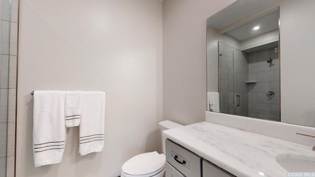 292 S St Unit 2, Windham, NY 12496 - full bathroom featuring a stall shower, vanity, and toilet