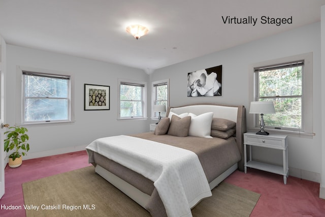 view of carpeted bedroom