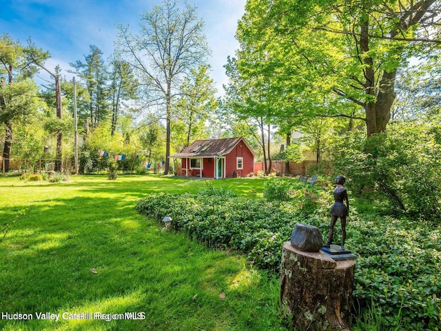 12 Library Ln, Woodstock, NY 12498 - view of yard featuring an outbuilding