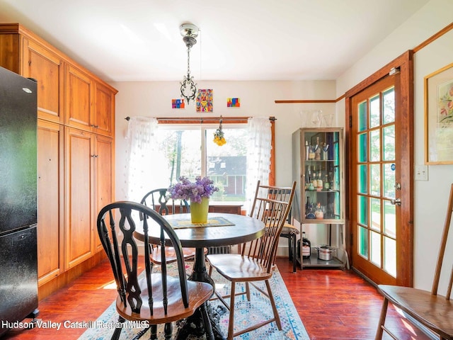 12 Library Ln, Woodstock, NY 12498 - dining room featuring dark wood-style floors