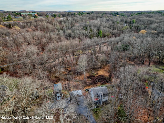 aerial view with a rural view