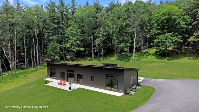 501 Birch St, Copake, NY 12516 - back of house with a patio, a yard, and asphalt driveway