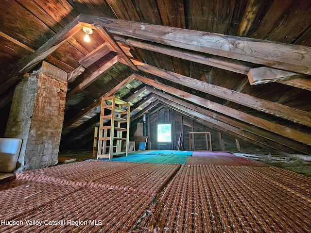 view of attic