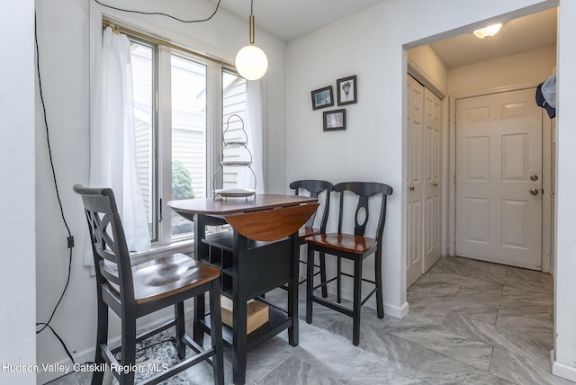 217 Aspen Ter, Poughkeepsie, NY 12601 - dining room with marble finish floor and baseboards