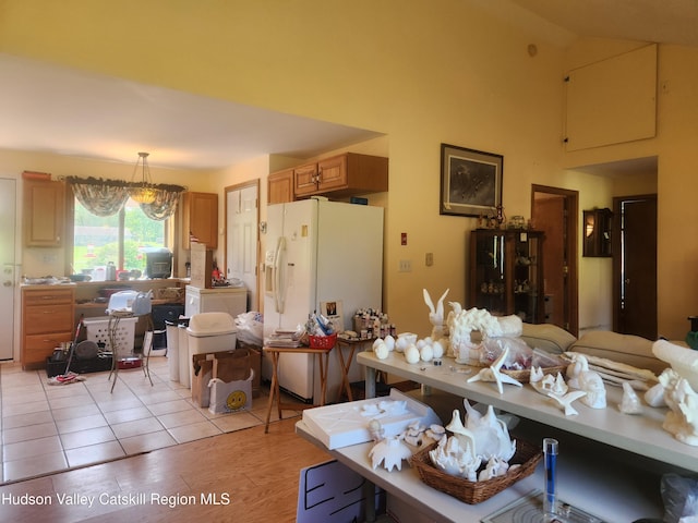 2773 Lucas Tpke, Accord, NY 12404 - dining space featuring high vaulted ceiling and light wood-style floors