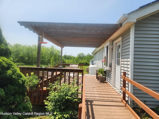 2773 Lucas Tpke, Accord, NY 12404 - wooden terrace featuring a pergola