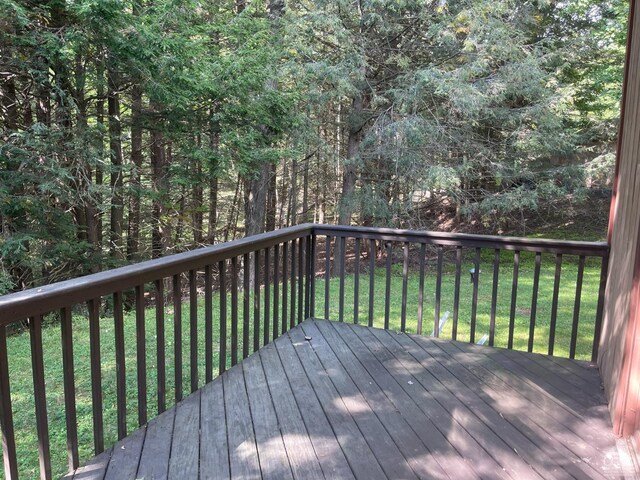 26 Townhouse Ln Unit 4A, Windham, NY 12496 - deck featuring a lawn