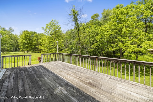 2410 Bruynswick Rd, Wallkill, NY 12589 - wooden deck with a yard