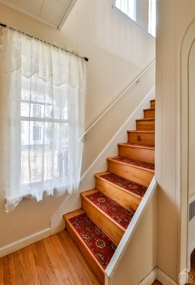 51 Division St, Hunter, NY 12442 - stairs featuring wood finished floors and baseboards