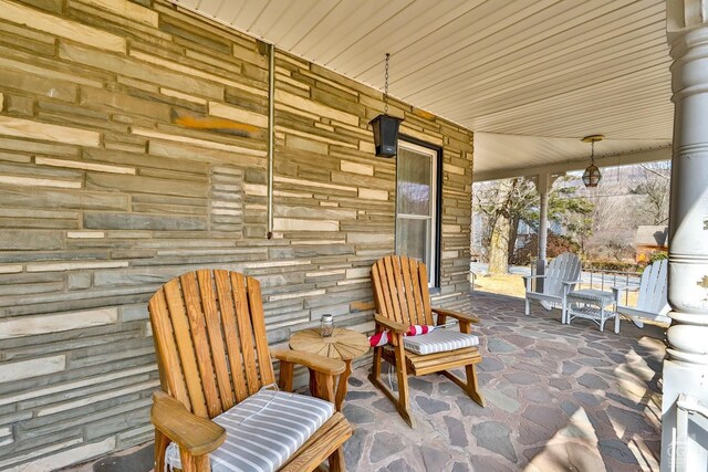 51 Division St, Hunter, NY 12442 - view of patio with a porch