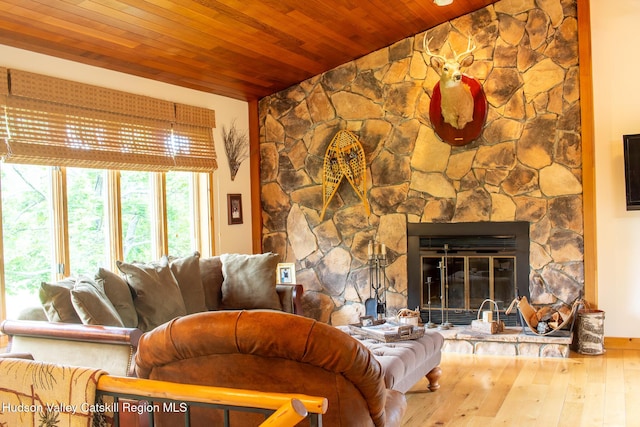 526 Taghkanic Rd, Elizaville, NY 12523 - living room featuring hardwood / wood-style flooring and wood ceiling